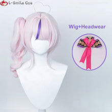 Load image into Gallery viewer, VTuber NIJISANJI lLUNA Maria Marionette Cosplay Wig 42cm Short Pink Ponytail Heat Resistant Synthetic Hair Party Wigs + Wig Cap
