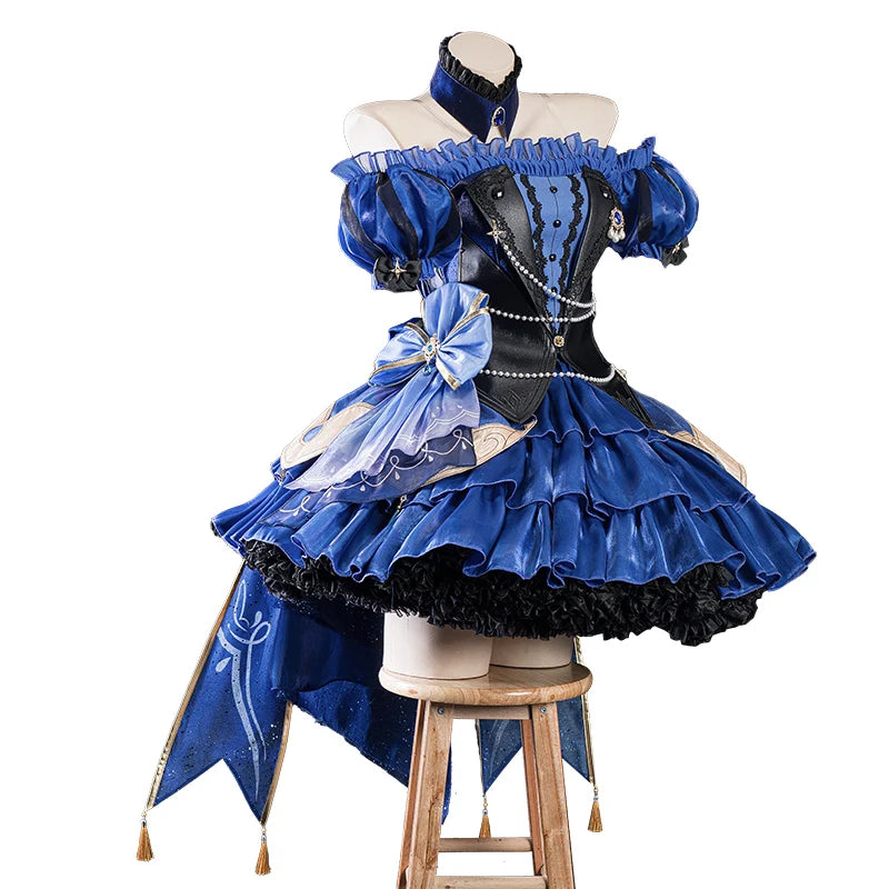 LAST BATCH UWOWO Game Genshin Impact Fanart Furina Focalors Short Gown Cosplay Costume Halloween Costume