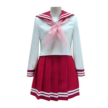 Load image into Gallery viewer, Anime Luckystar Izumi Konata Cosplay Costume Japan South Korea School Uniform Red Skirt Shirt Wig Woman Sexy Carnival Suit
