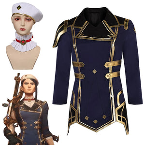 Arcane Caitlyn Cosplay Fantasy Kiramman Hat Coat Clothing Game LoL Costume Disguise Women Roleplay Fantasia Outfits