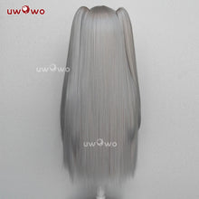 Load image into Gallery viewer, UWOWO HalfordD Wig Game Azurr Lanee Halfordd Bunny Cosplay Wig With Tonytail Long Hair Gray Hair
