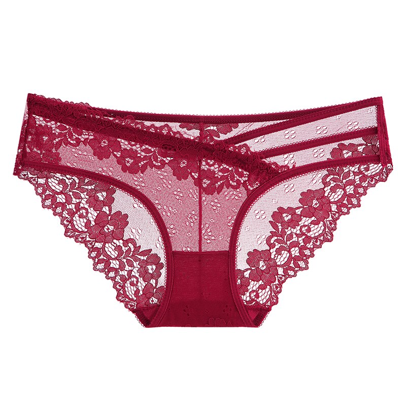 Women Lace Sexy Floral Panties Girls Low-Rise Underwear Ladies Comfortable Transparent Underpants Female Lingerie 2022