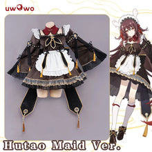 Load image into Gallery viewer, In Stock UWOWO Game Genshin Impact HuTao Cosplay Costume Hu Tao Halloween Maid Costume Christmas Outfit Dress Cosplay Role Play
