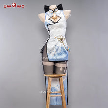 Load image into Gallery viewer, In Stock UWOWO Ganyu Cosplay Genshin Impact Cosplay Fanart: Ganyu Qipao Cheongsam Chinese Traditional Qipao Dress Halloween Cos
