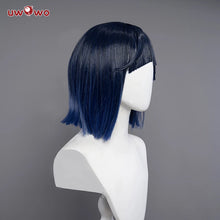 Load image into Gallery viewer, UWOWO Genshin Impact Yelan Liyue Hydro Female Cosplay Wig Short Blue Hair
