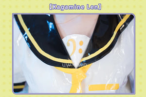 IN STOCK UWOWO Collab Series: Kagaminee Rin/Len Cosplay with Ears Cosplay Top Shorts Costumes Cosplay Outfit
