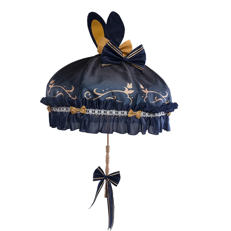 LAST BATCH UWOWO Exclusive Genshin Impact Fanart Navia Bunny Suit Cosplay  With Umbrella Cover Accessories Prop