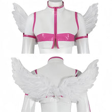 Load image into Gallery viewer, Anime 2.5 Dimensional Seduction Lilysa Amano Liliel Cosplay Costume Wig Wing Stockings Skirt Set Leather White Uniform Girls
