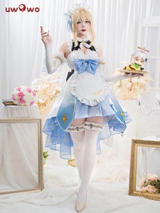 In Stock UWOWO Traveler Lumine Cosplay Maid Costume Game Genshin Impact Cosplay Maid Ver. Lumine Maid Dress Halloween Costumes