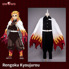 Load image into Gallery viewer, In Stock UWOWO Rengoku Cosplay Costume New Design Kimetsu no Yaiba Demon Slayer Demon Slayer Cosplay Outfit Halloween Haori
