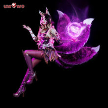 Load image into Gallery viewer, IN STOCK UWOWO League of Legend Cosplay Ahri Costume LOL Coven Ahri Costume with Ears Halloween Costume Ahri Witch Women Dress
