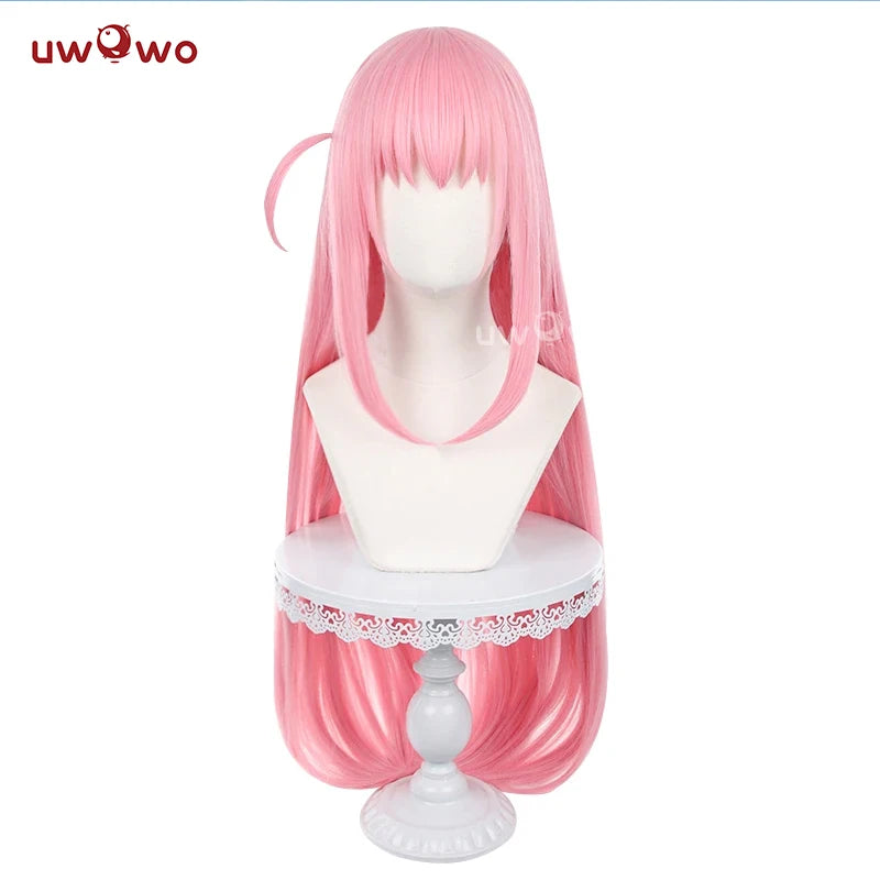 IN STOCK UWOWO Gotouu Hitorii Wig Cosplay Hitorii Cosplay Hair Costume JK Uniform Pink Jacket Long Wig