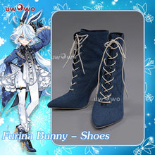 Load image into Gallery viewer, LAST BATCH UWOWO Furina Cosplay Shoes Genshin Impact Fanart Furina Cute Bunny Suit Cosplay Boots Footwear
