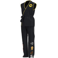 Load image into Gallery viewer, Kids Game Cosplay CostumeCobra Kai Cosplay Karate Cos Kid Aldult Black White Kimono Uniform Carnival Party Suit with Headband
