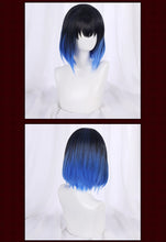 Load image into Gallery viewer, IN STOCK UWOWO Hashibiraa Inosukee Cosplay Wig Cosplay Hair Heat Resistant Dark-Blue Gradient Halloween
