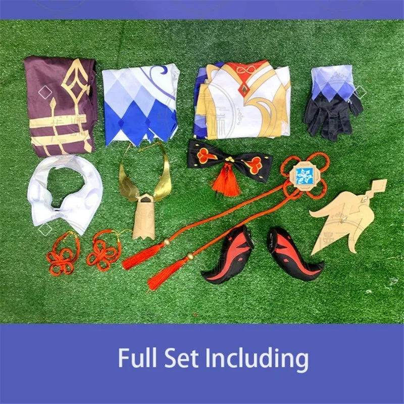 Game Genshin Impact Cosplay Ganyu Costume Shoes Horns Wig Cosplay Anime Game Gan Yu Women Outfit Anime Halloween Party Fancy