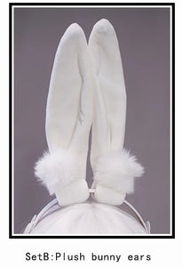 IN STOCK UWOWO 2D Le Malinn Cosplay with Ears Live Cosplay Rabbit Costume Bodysuit Outfit Onepiece For Girls Women
