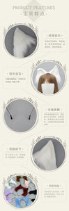 Cat Ear Headband Kawaii Fox Ear Lolita Cosplay Headwear Japanese Fluffy Hair Accessories Adjustable Ear Jk Role Play Headdress