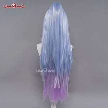 Load image into Gallery viewer, UWOWO League of Legends/LOL: Spirit Blossom SB Syndra Cosplay Wig Long Hair 85CM with Ponytail Blue Purple Gradient
