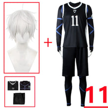 Load image into Gallery viewer, Anime Blue Lock Cosplay Nagi Seishiro Costume White Black Jersey Football Jumpsuit Bodysuit Halloween Carnival Party Clothes
