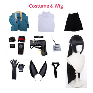 Hoshimi Miyabi Cosplay Costume Wig Black Hair Game Zenless Zone Cosplay Shoes Boots Anime Events Role Play Women Outfits