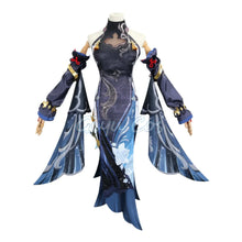 Load image into Gallery viewer, Frostflower Dew Shenhe Cosplay Costume Genshin Impact Adult Uniform Wig Anime Halloween Costumes Women Game Character Outfit
