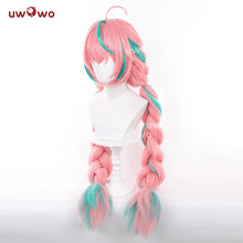 Load image into Gallery viewer, UWOWO Varesa Wig Game Genshin Impact Varesa Cosplay Wig With Ponytail Long Pink and Green Hair
