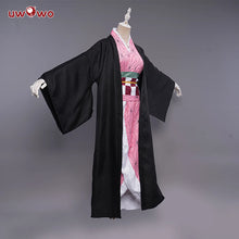 Load image into Gallery viewer, UWOWO Nezuko Cosplay Costume New Design Kamadoo Nezuko Haori Coat Uniform Shirt Pants Belt Halloween Costumes

