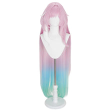 Load image into Gallery viewer, UWOWO Cyrene Wig Game Honkai Star Rail Cyrene Cosplay Wig Long Hair Pink and Blue and Green gradient Hair  Halloween Wig
