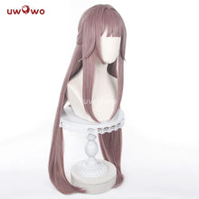 Load image into Gallery viewer, IN STOCK UWOWO Game Honkai: Star Rail Cosplay Herta Cosplay Wig 50CM Long Gray-Pink Long Hair Heat Resistant
