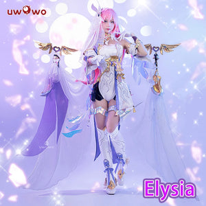 In Stock UWOWO Honkai Impact 3: Elysia Cosplay Costume Herrscher of Human Ego Female Game Cosplay Halloween Costume With Wings