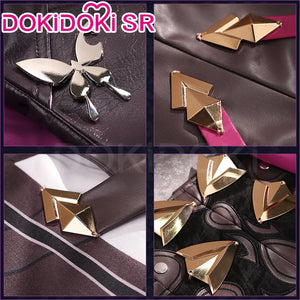 IN STOCK Kafka Cosplay Costume Game Honkai: Star Rail Cosplay DokiDoki-SR Honkai Kafka Women Halloween Costume Kafka Wig Shoes