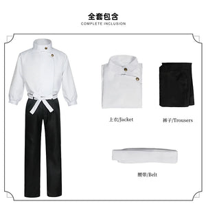HOLOUN Jujutsu JJK Manga Anime Yuta Okkotsu Cosplay Costume Wig Jacket Black Pants Uniform Rose Net Synthetic Halloween