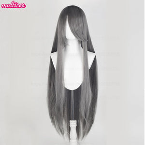 High Quality Anime 100Cm Long Staight Cosplay Wig Black White Red Pink Brown Gold Blue Blonde Purple Heat Resistant Hair Wigs
