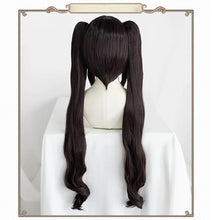 Load image into Gallery viewer, UWOWO Chocola Cosplay Wig 80cm Long Twin-tail Chocola/Chocolate Hair Matte Synthetic Heat Resistant Fiber
