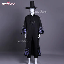Load image into Gallery viewer, UWOWO Saja Boys Cosplay Collab Series: Kpop Huntrix Saja Boys ‘You Idol’ Jinu Black Cosplay Costume XS-3XL Halloween Costume
