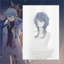 Load image into Gallery viewer, UWOWO Sunday Wig Game Honkai: Star Rail Sunday Cosplay Wig Long hair Grey blue 48cm Wig
