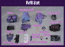 Load image into Gallery viewer, IN STOCK UWOWO Honkai Star Rail Black Swan Cosplay Costume Purple Dress Halloween costume
