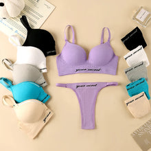 Load image into Gallery viewer, Sexy Seamless Tops Set High Waist Panties Women Wireless Underwear Suit Soft Padded Bras Set Backless Bralette Lingerie
