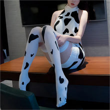 Load image into Gallery viewer, Cos Cow Cosplay Costume Maid Anime Girl Backless Lingerie Turtleneck Sweater Japanese Cute Clothing Lolita Uniform with Stocking
