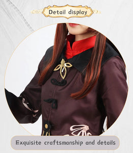Hutao Cosplay Costume Shoes Uniform Chinese Style Halloween Costumes for Women Game Hu Tao Genshin Impact