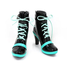 Load image into Gallery viewer, in stock Anime Miku Cosplay Full Set Costume Miku 16TH Cosplay Leather Midi Sexy Dress Halloween Carnival Party JK Uniform
