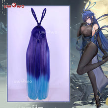 Load image into Gallery viewer, UWOWO Game Azur Lane New Jersey Dancing in the Moonlight Gown Boudoir Cosplay Wig Long Blue Hair Halloween Wig
