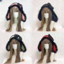 Load image into Gallery viewer, Cute Rabbit Bow Lop Kawaii Lolita Headband Girl Fashion Headdress Black Red Pink Blue Lovely Headwear Cosplay Accessory
