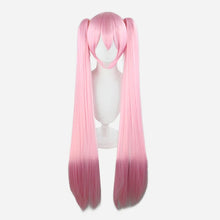 Load image into Gallery viewer, Hair Miku Cosplay Wig Long Heat Resistant Synthetic Hair Clip Ponytails Wigs + Wig Cap
