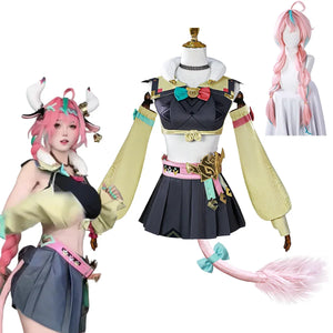IN STOCK Genshin Impact Varesa Cosplay Costume Full Set with Wig, Shoes & Dress - Halloween, Comic Con, Carnival Party for Women