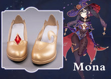 Load image into Gallery viewer, UWOWO Game Genshin Impact Mona Shoes Cosplay Shoes Megistus Cosplay Astral Reflection Cosplay Boots
