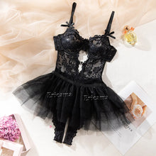 Load image into Gallery viewer, Sexy Lingerie Woman Lace Transparent Underwear Brief Sets Bra Kit Push Up Breves Sets Erotic Bra Set Sexy Underwear
