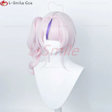 Load image into Gallery viewer, VTuber NIJISANJI lLUNA Maria Marionette Cosplay Wig 42cm Short Pink Ponytail Heat Resistant Synthetic Hair Party Wigs + Wig Cap
