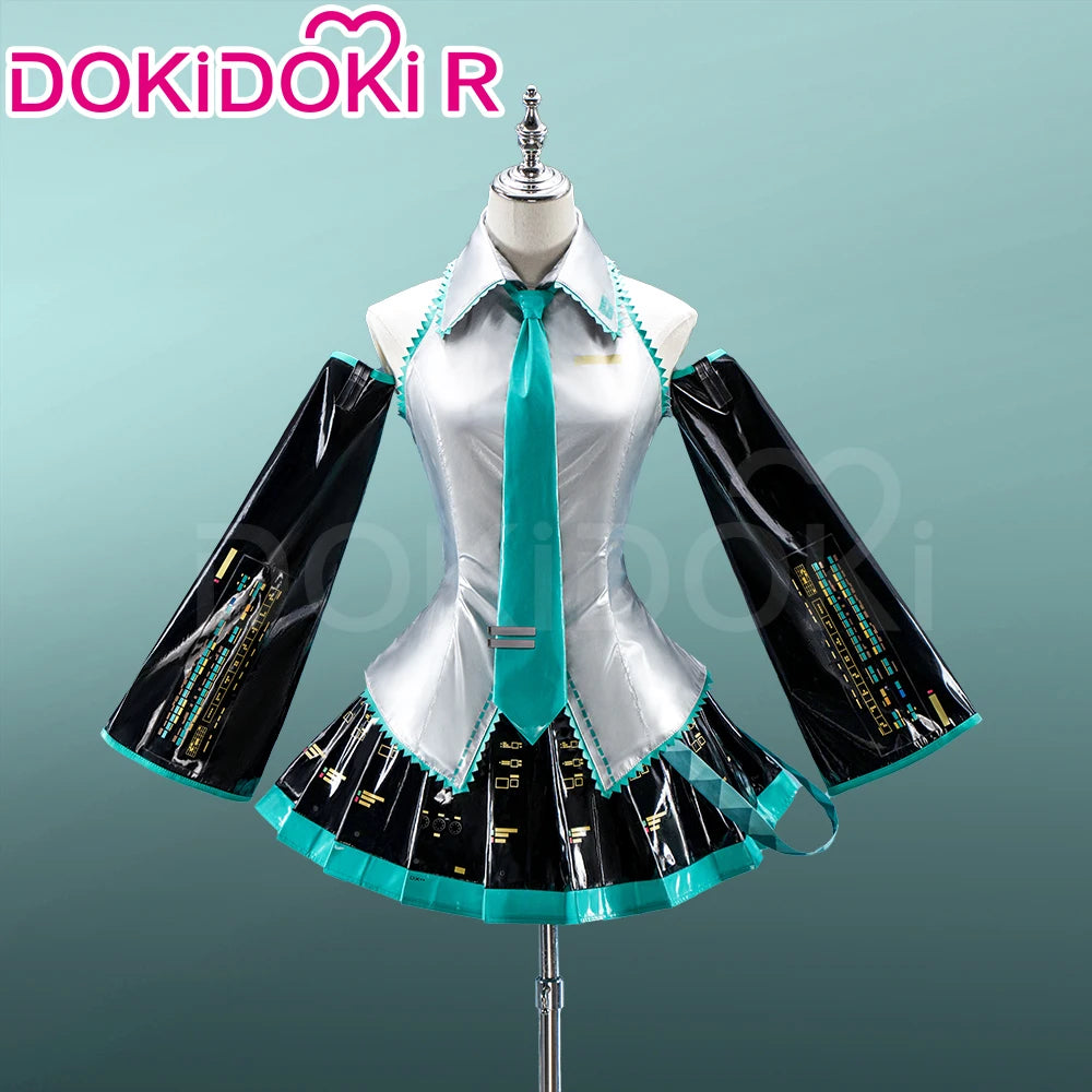 IN STOCK Mikuu Cosplay Costume DokiDoki-R Mikku Cosplay Women Cute Short Dress Costume Mikuu Cosplay Halloween